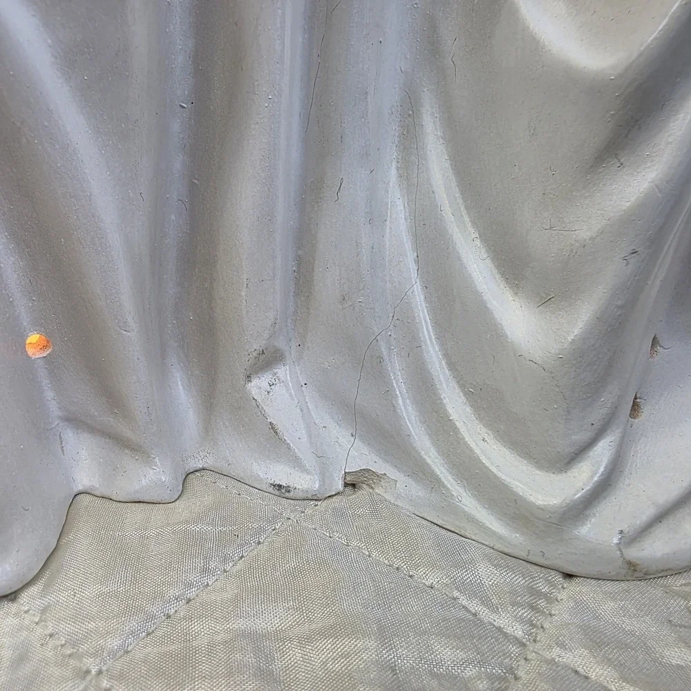Vintage Byron Mold Ghost Holding a Jack-O-Lantern Light-Up Ceramic Figure 9.5